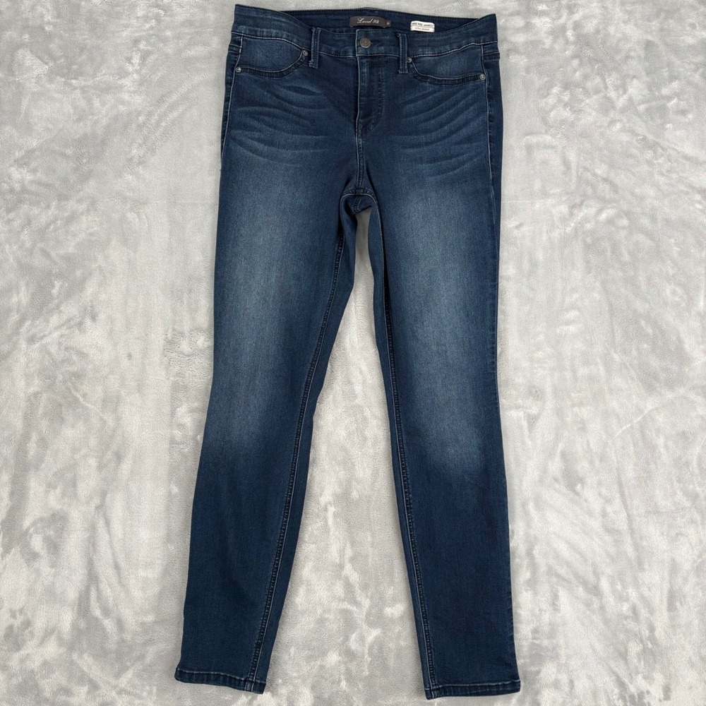Level 99 Janice Ultra Skinny Mid Rise Dark Wash Jeans Sz 31 (Fits 31x28) Stretch